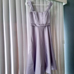 David's Bridal Satin Tea Length Bridesmaid Dress